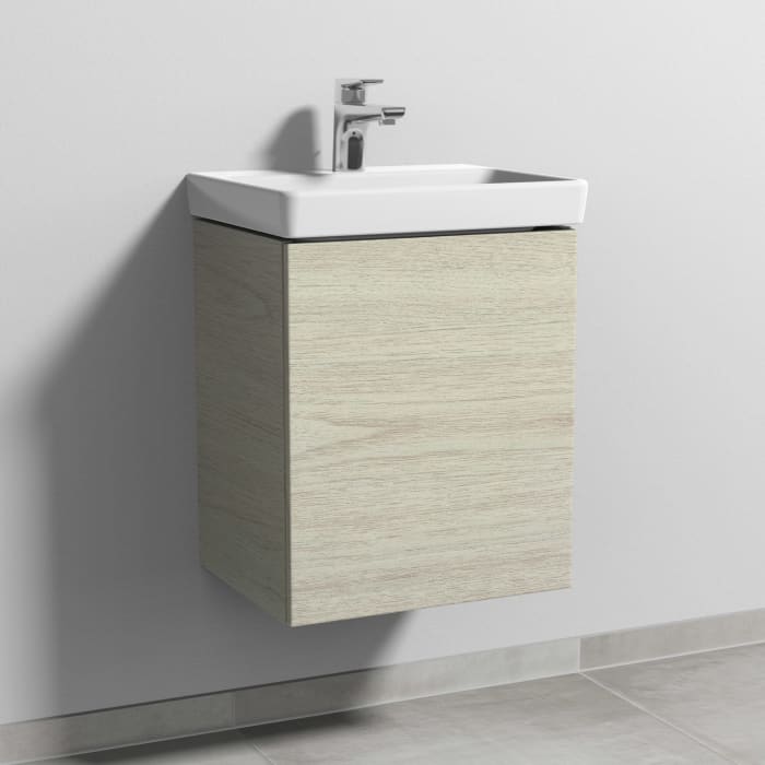 Sanipa 3way Waschtischunterbau für Keramik-Waschtisch Avento 45 cm, 1 Tür, Anschlag rechts, mit Push to open