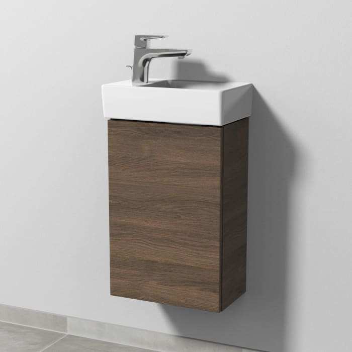 Sanipa 3way Waschtischunterbau für Keramik-Waschtisch Avento 36 cm, 1 Tür, Anschlag links, mit Push to open