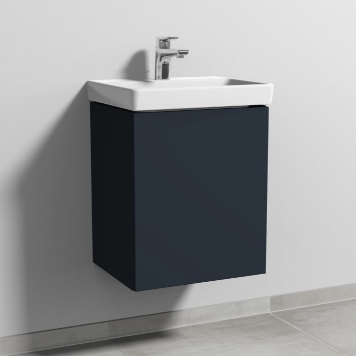 Sanipa 3way Waschtischunterbau für Keramik-Waschtisch Avento 45 cm, 1 Tür, Anschlag rechts, mit Push to open