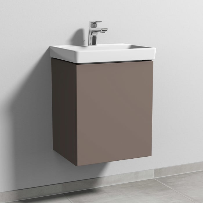 Sanipa 3way Waschtischunterbau für Keramik-Waschtisch Avento 45 cm, 1 Tür, Anschlag rechts, mit Push to open