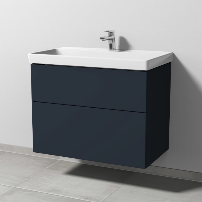 Sanipa 3way Waschtischunterbau für Keramik-Waschtisch Avento 80 cm, 2 Auszüge mit Push to open