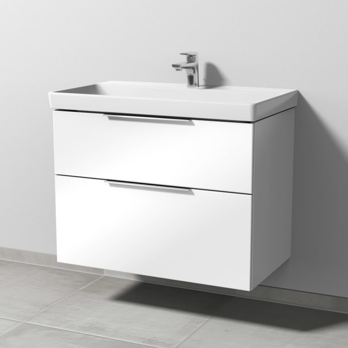 Sanipa 3way Waschtischunterbau für Keramik-Waschtisch Avento 80 cm, 2 Auszüge mit Aufsatzgriff