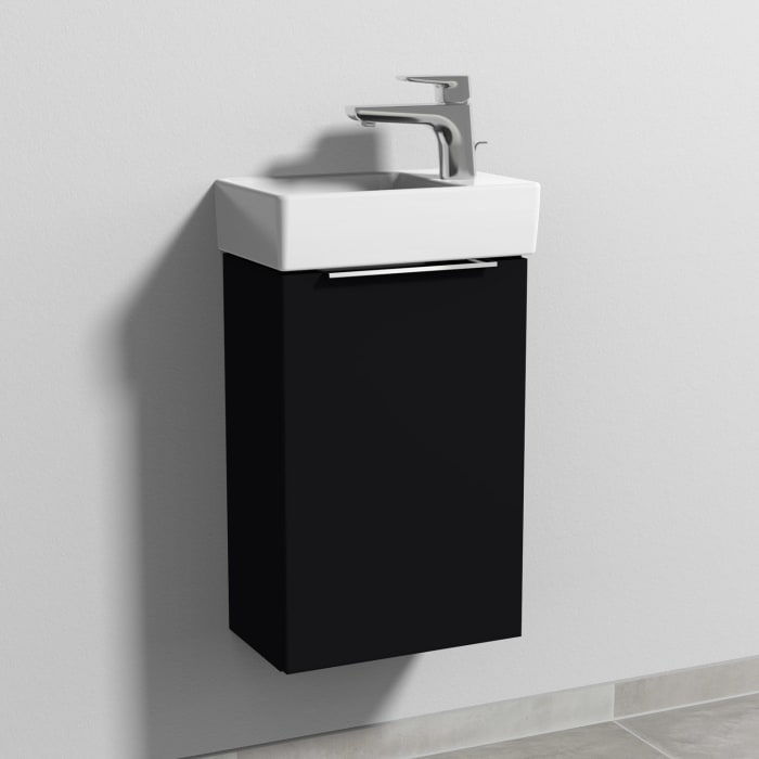 Sanipa 3way Waschtischunterbau für Keramik-Waschtisch Avento 36 cm, 1 Tür, Anschlag rechts, mit Aufsatzgriff