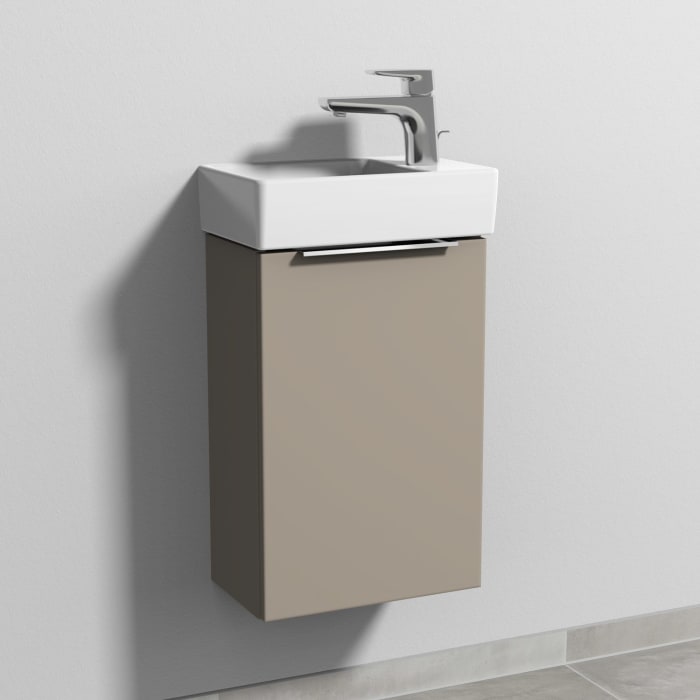 Sanipa 3way Waschtischunterbau für Keramik-Waschtisch Avento 36 cm, 1 Tür, Anschlag rechts, mit Aufsatzgriff