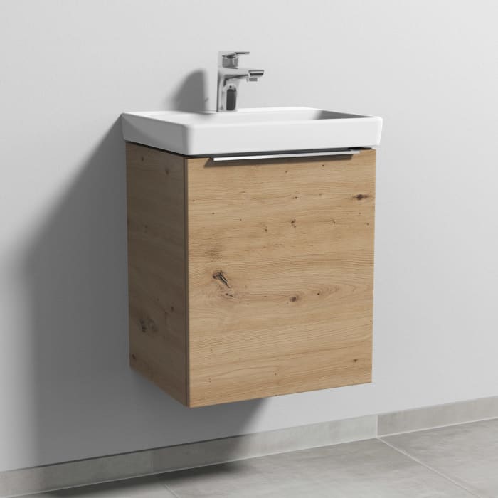 Sanipa 3way Waschtischunterbau für Keramik-Waschtisch Avento 45 cm, 1 Tür, Anschlag rechts, mit Aufsatzgriff