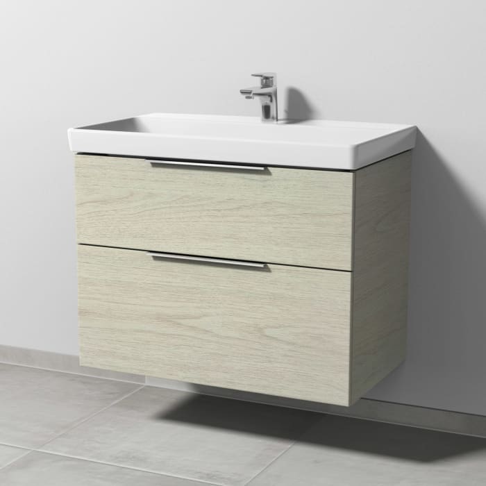 Sanipa 3way Waschtischunterbau für Keramik-Waschtisch Avento 80 cm, 2 Auszüge mit Aufsatzgriff