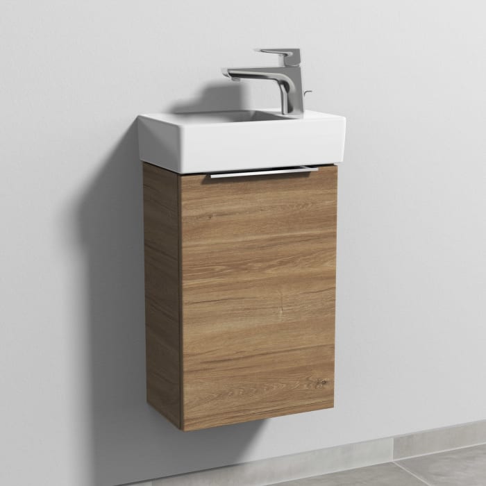 Sanipa 3way Waschtischunterbau für Keramik-Waschtisch Avento 36 cm, 1 Tür, Anschlag rechts, mit Aufsatzgriff