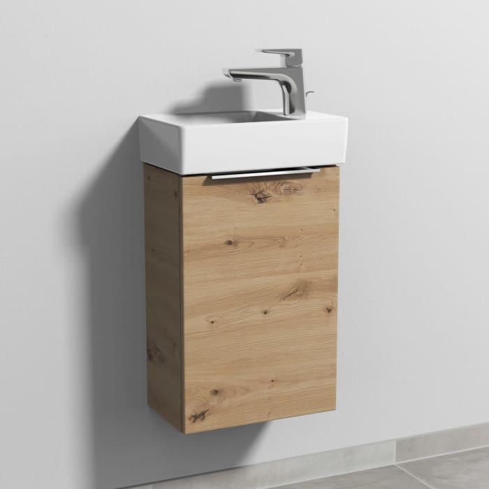 Sanipa 3way Waschtischunterbau für Keramik-Waschtisch Avento 36 cm, 1 Tür, Anschlag rechts, mit Aufsatzgriff