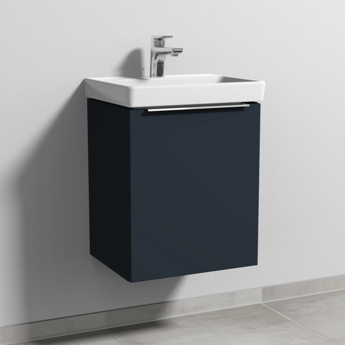 Sanipa 3way Waschtischunterbau für Keramik-Waschtisch Avento 45 cm, 1 Tür, Anschlag rechts, mit Aufsatzgriff