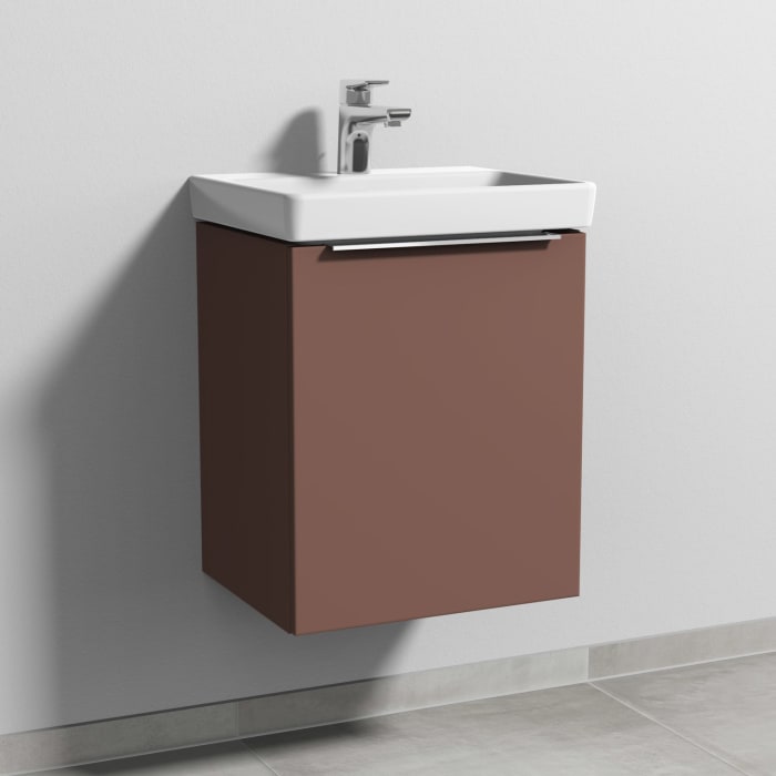 Sanipa 3way Waschtischunterbau für Keramik-Waschtisch Avento 45 cm, 1 Tür, Anschlag rechts, mit Aufsatzgriff