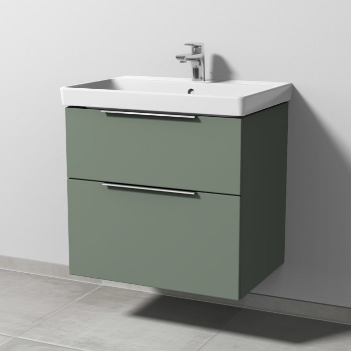 Sanipa 3way Waschtischunterbau für Keramik-Waschtisch Avento 65 cm, 2 Auszüge mit Aufsatzgriff