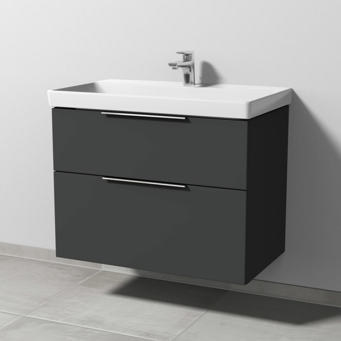 Sanipa 3way Waschtischunterbau für Keramik-Waschtisch Avento 80 cm, 2 Auszüge mit Aufsatzgriff