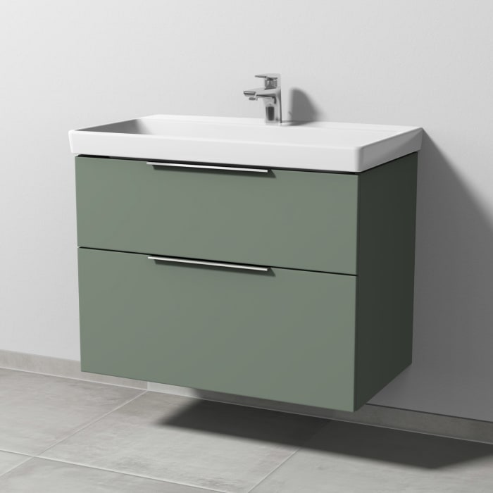 Sanipa 3way Waschtischunterbau für Keramik-Waschtisch Avento 80 cm, 2 Auszüge mit Aufsatzgriff