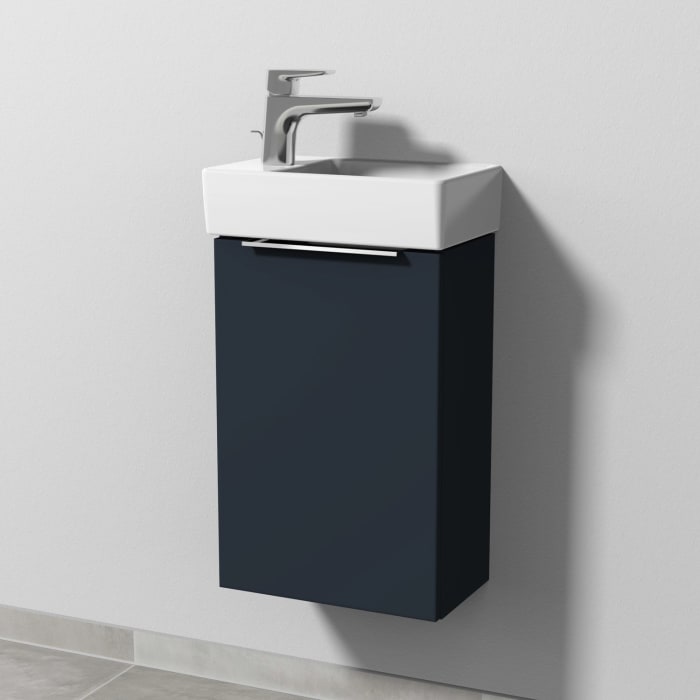 Sanipa 3way Waschtischunterbau für Keramik-Waschtisch Avento 36 cm, 1 Tür, Anschlag links, mit Aufsatzgriff