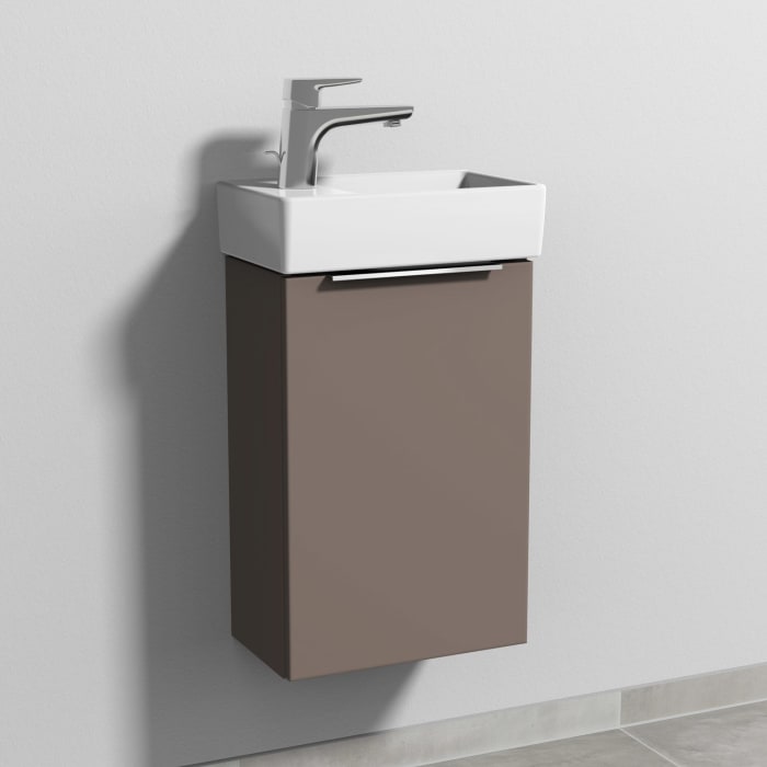 Sanipa 3way Waschtischunterbau für Keramik-Waschtisch Avento 36 cm, 1 Tür, Anschlag rechts, mit Aufsatzgriff