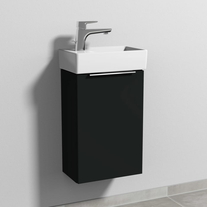 Sanipa 3way Waschtischunterbau für Keramik-Waschtisch Avento 36 cm, 1 Tür, Anschlag rechts, mit Aufsatzgriff