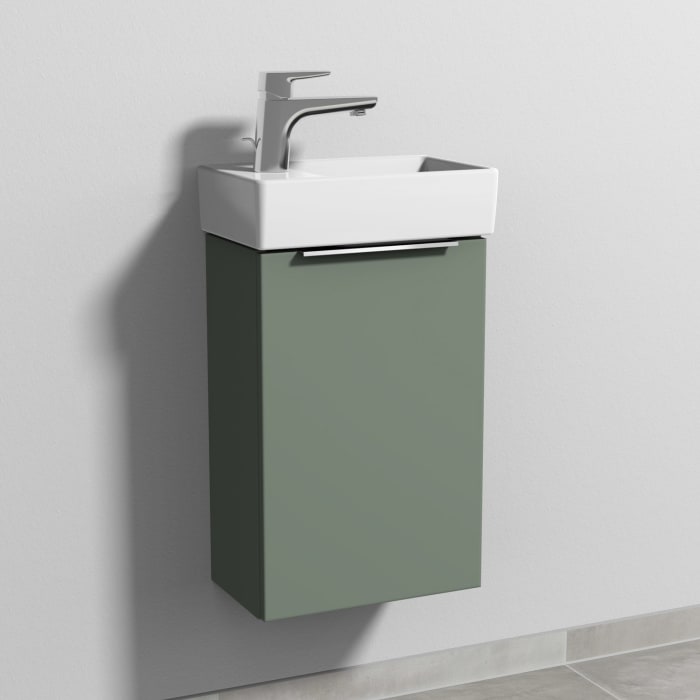 Sanipa 3way Waschtischunterbau für Keramik-Waschtisch Avento 36 cm, 1 Tür, Anschlag rechts, mit Aufsatzgriff