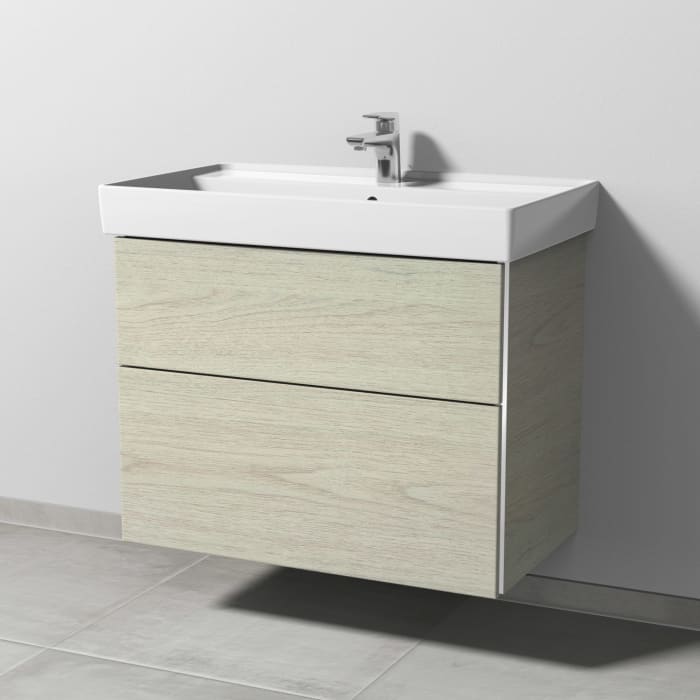 Sanipa 3way Waschtischunterbau für Keramik-Waschtisch Collaro 80 cm, 2 Auszüge mit Griffleisten