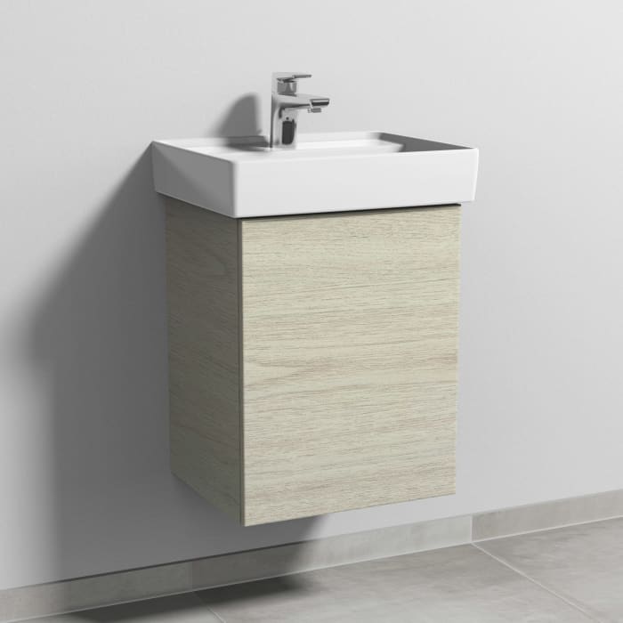 Sanipa 3way Waschtischunterbau für Keramik-Waschtisch Collaro 45 cm, 1 Tür, Anschlag rechts, mit Push to open