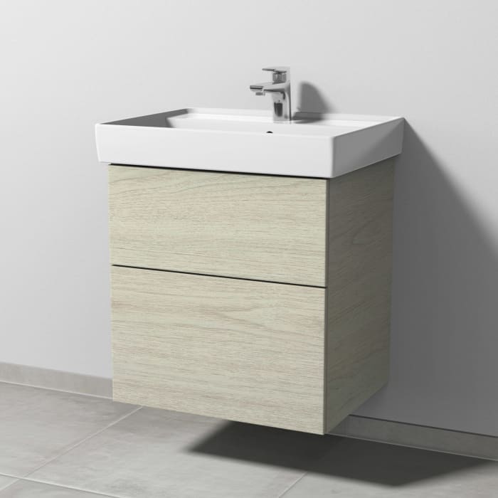 Sanipa 3way Waschtischunterbau für Keramik-Waschtisch Collaro 60 cm, 2 Auszüge mit Push to open