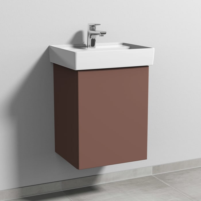 Sanipa 3way Waschtischunterbau für Keramik-Waschtisch Collaro 45 cm, 1 Tür, Anschlag rechts, mit Push to open