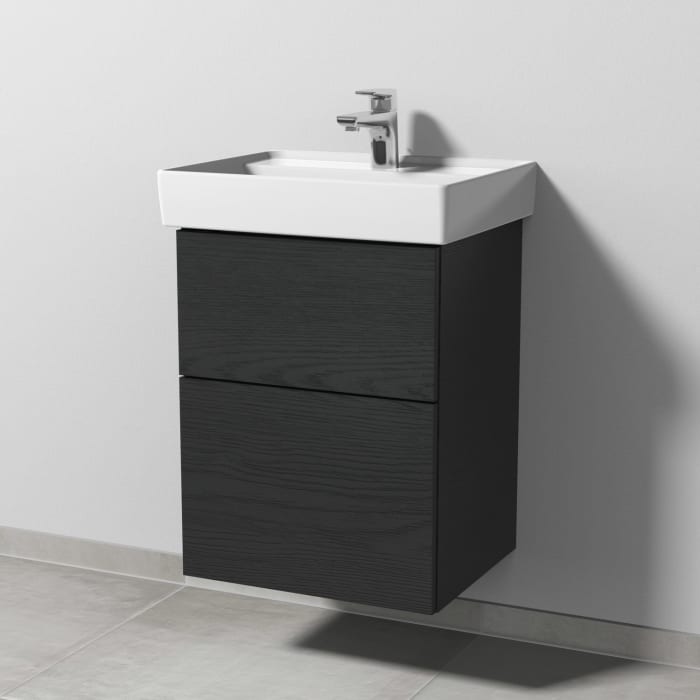 Sanipa 3way Waschtischunterbau für Keramik-Waschtisch Collaro 50 cm, 2 Auszüge mit Push to open