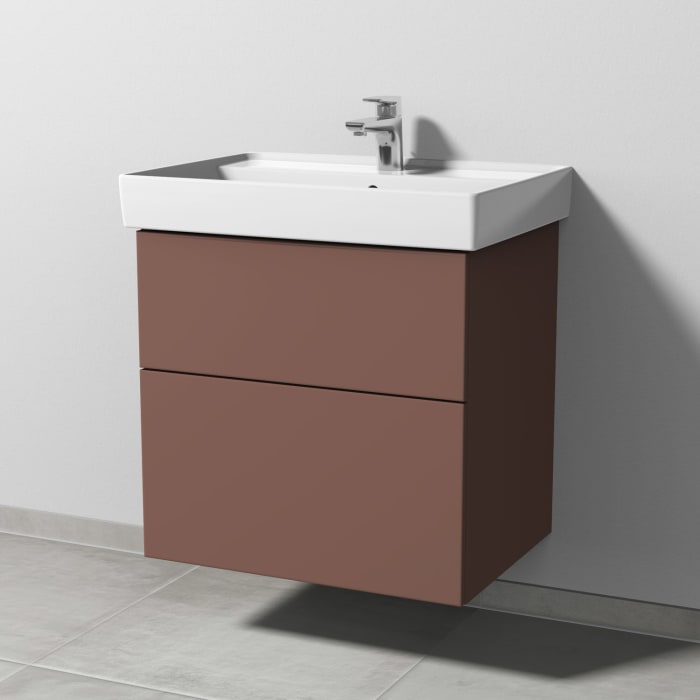 Sanipa 3way Waschtischunterbau für Keramik-Waschtisch Collaro 65 cm, 2 Auszüge mit Push to open