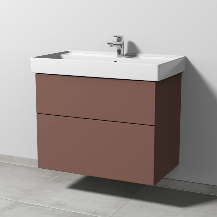 Sanipa 3way Waschtischunterbau für Keramik-Waschtisch Collaro 80 cm, 2 Auszüge mit Push to open