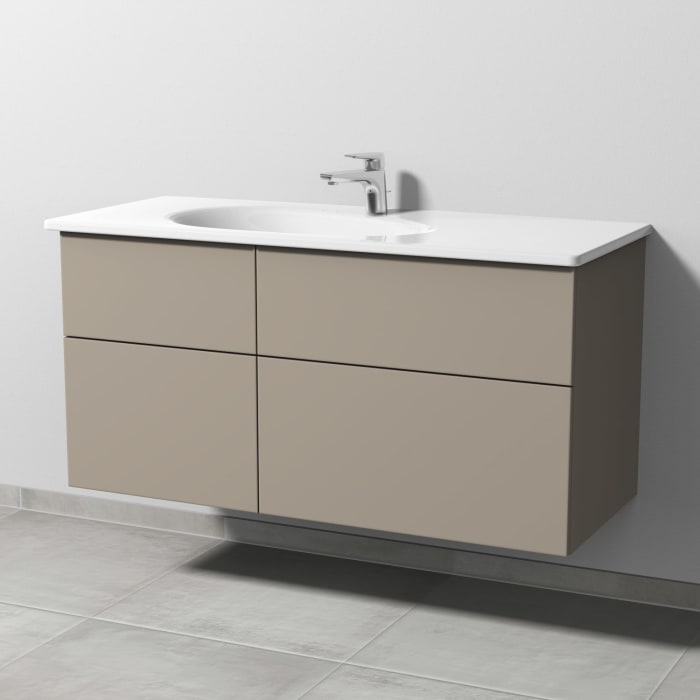 Sanipa 3way Waschtischunterbau für Keramik-Waschtisch Antao 115,5 cm, 4 Auszüge mit Push to open