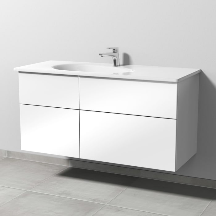 Sanipa 3way Waschtischunterbau für Keramik-Waschtisch Antao 115,5 cm, 4 Auszüge mit Push to open