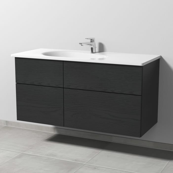 Sanipa 3way Waschtischunterbau für Keramik-Waschtisch Antao 115,5 cm, 4 Auszüge mit Push to open