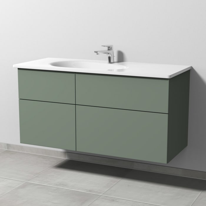 Sanipa 3way Waschtischunterbau für Keramik-Waschtisch Antao 115,5 cm, 4 Auszüge mit Push to open