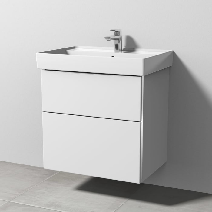 Sanipa 3way Waschtischunterbau für Keramik-Waschtisch Collaro 65 cm, 2 Auszüge mit Griffleisten
