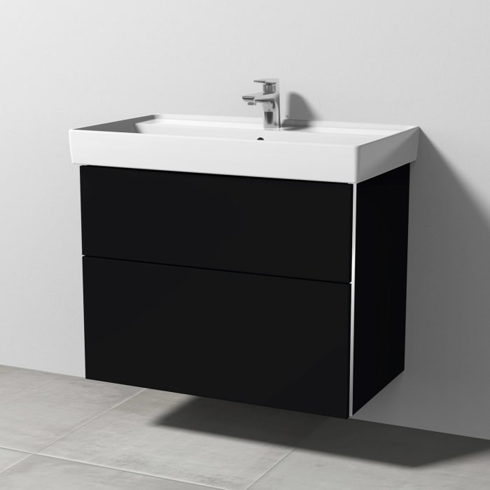 Sanipa 3way Waschtischunterbau für Keramik-Waschtisch Collaro 80 cm, 2 Auszüge mit Griffleisten