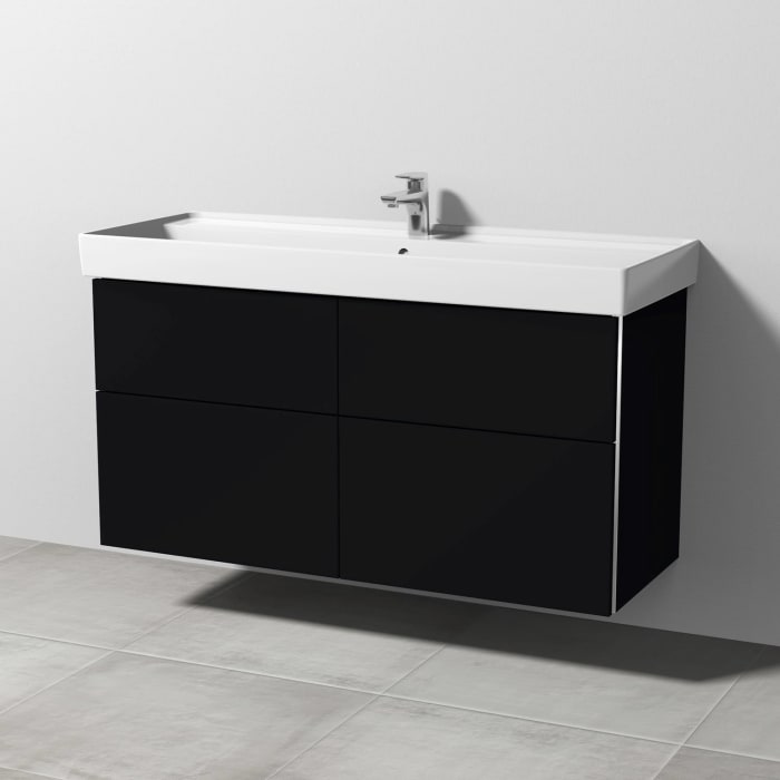 Sanipa 3way Waschtischunterbau für Keramik-Waschtisch Collaro 120 cm, 4 Auszüge mit Griffleisten