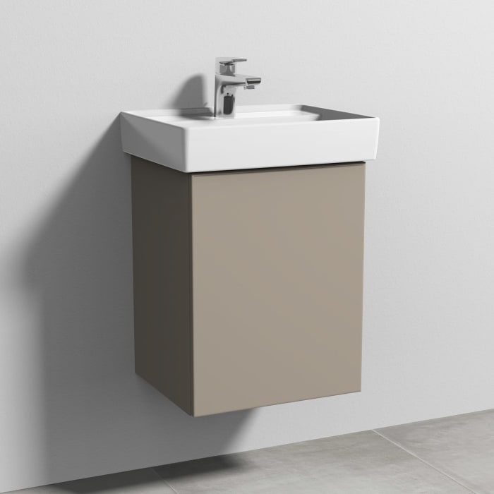 Sanipa 3way Waschtischunterbau für Keramik-Waschtisch Collaro 45 cm, 1 Tür, Anschlag rechts, mit Push to open