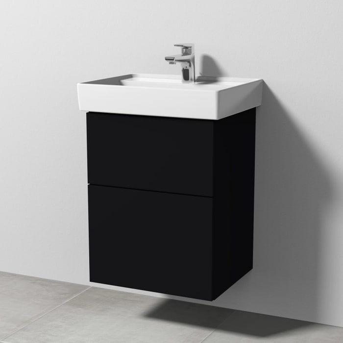 Sanipa 3way Waschtischunterbau für Keramik-Waschtisch Collaro 50 cm, 2 Auszüge mit Push to open