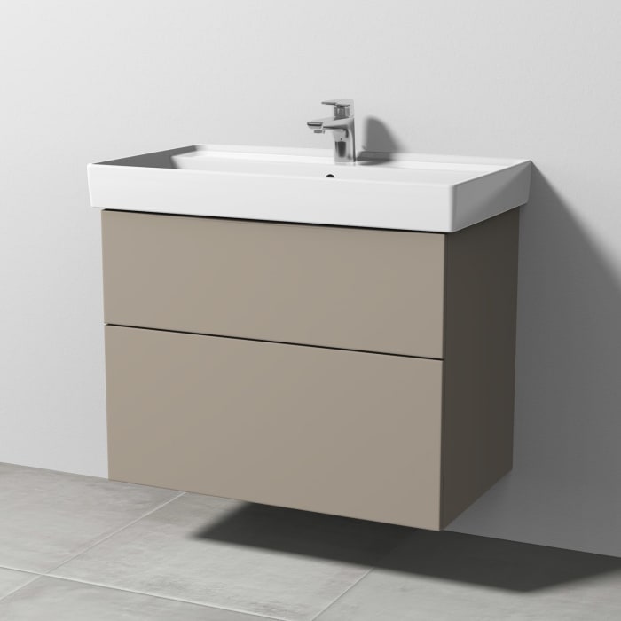 Sanipa 3way Waschtischunterbau für Keramik-Waschtisch Collaro 80 cm, 2 Auszüge mit Push to open