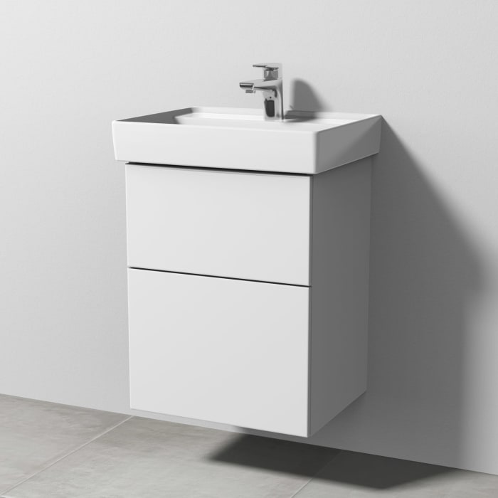 Sanipa 3way Waschtischunterbau für Keramik-Waschtisch Collaro 50 cm, 2 Auszüge mit Push to open