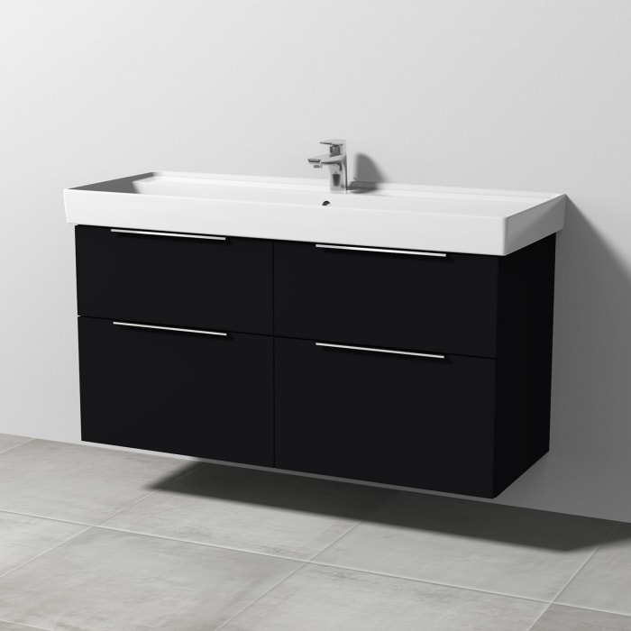 Sanipa 3way Waschtischunterbau für Keramik-Waschtisch Collaro 120 cm, 4 Auszüge mit Aufsatzgriff