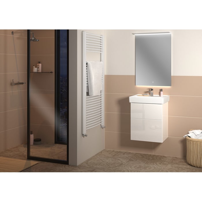 Sanipa 3way Waschtischunterbau für Keramik-Waschtisch Collaro 55 cm, 2 Auszüge mit Aufsatzgriff