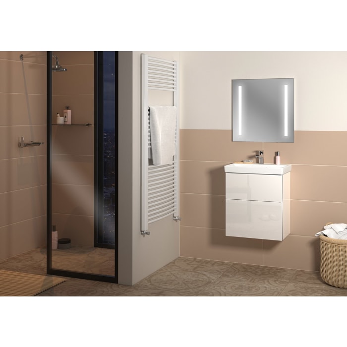 Sanipa 3way Waschtischunterbau für Keramik-Waschtisch Avento 55 cm, 2 Auszüge mit Griffleisten