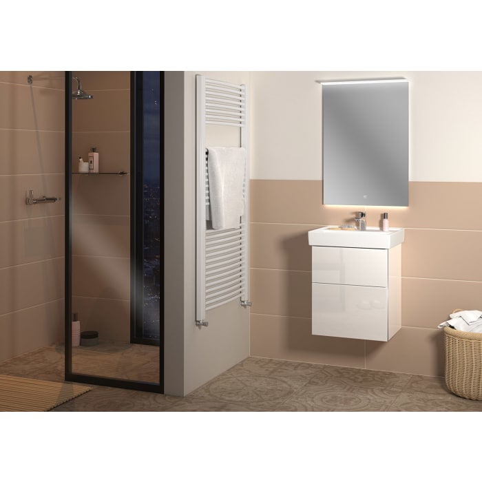 Sanipa 3way Waschtischunterbau für Keramik-Waschtisch Collaro 55 cm, 2 Auszüge mit Griffleisten