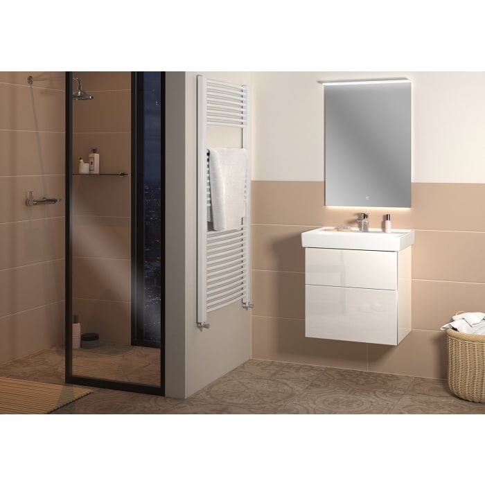 Sanipa 3way Waschtischunterbau für Keramik-Waschtisch Collaro 65 cm, 2 Auszüge mit Griffleisten