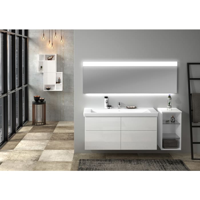 Sanipa 3way Waschtischunterbau für Keramik-Waschtisch Subway 2.0 130 cm, 4 Auszüge mit Griffleisten