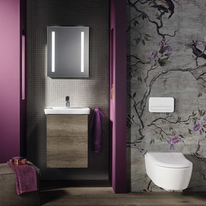 Sanipa 3way Waschtischunterbau für Keramik-Waschtisch Subway 2.0 50 cm, 2 Auszüge mit Aufsatzgriff