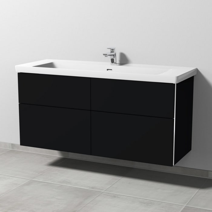 Sanipa 3way Waschtischunterbau für Keramik-Waschtisch Subway 3.0 130 cm, 4 Auszüge mit Griffleisten