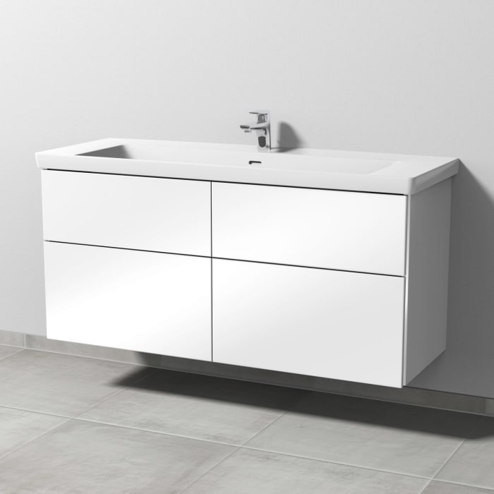 Sanipa 3way Waschtischunterbau für Keramik-Waschtisch Subway 3.0 130 cm, 4 Auszüge mit Griffleisten
