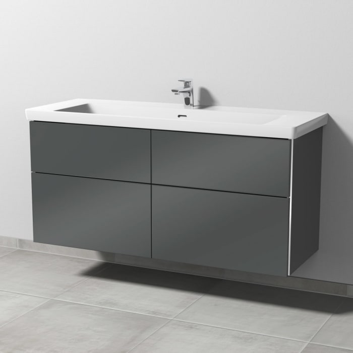 Sanipa 3way Waschtischunterbau für Keramik-Waschtisch Subway 3.0 130 cm, 4 Auszüge mit Griffleisten
