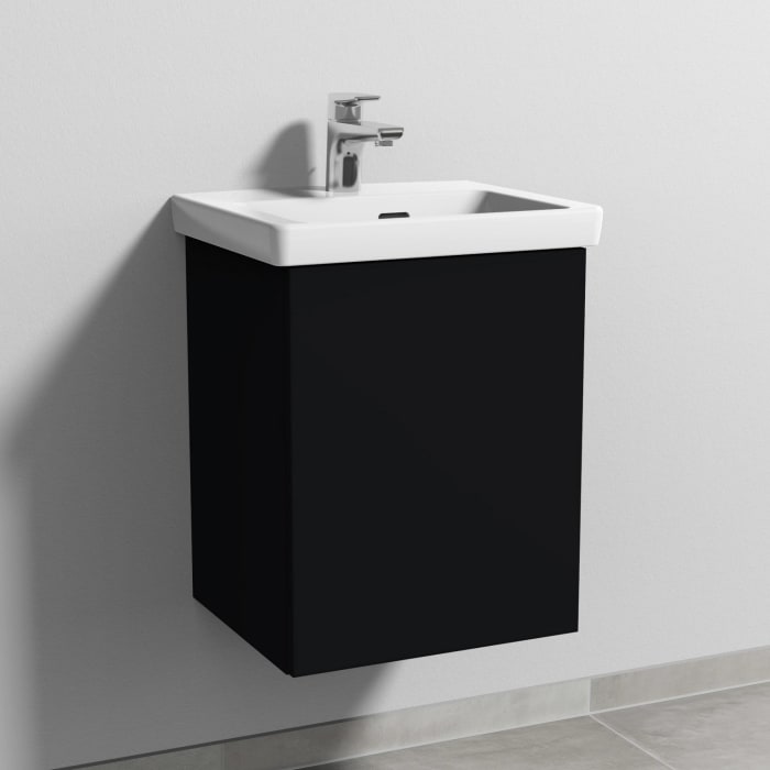 Sanipa 3way Waschtischunterbau für Keramik-Waschtisch Subway 3.0 45 cm, 1 Tür, Anschlag rechts, mit Push to open